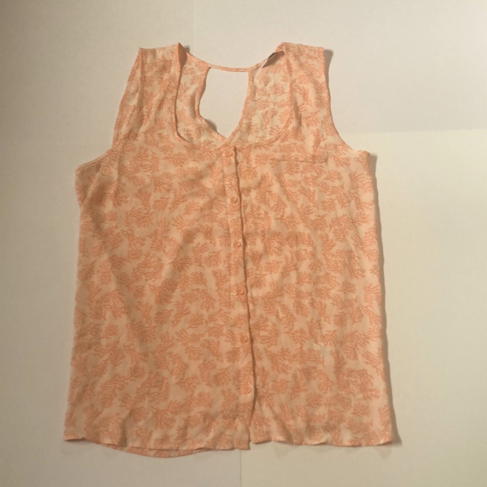 Reitmans Sleeveless Coral Patterned Top